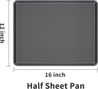 LISI 16" x 12" Half Sheet Pan, Nonstick Carbon Steel Baking Sheet for Oven, Cookie Sheet Tray for Baking, Roasting, and Meal Prep