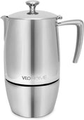 VeoHome Stovetop Espresso Coffee Maker - 10 Cups 500ml Multi-Stove Stainless Steel Induction Moka Pot - Unbreakable and Dishwasher-Safe Italian Style Caffe Machine