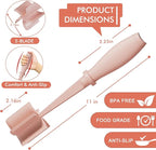 2 Pack Upgrade Meat Chopper, Heat Resistant Meat Masher for Hamburger Meat, Ground Beef Smasher, Nylon Hamburger Chopper Utensil, Ground Non Stick Mix Chopper Mix Potato Masher Tool (Pink)