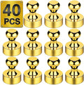 Tiergrade Metallic Magnets, Refrigerator Magnets, 40 Pack Gold Magnetic Push Pins, Strong Fridge Magnets, Multi-use Whiteboard Magnets Perfect for Kitchen Office Classroom