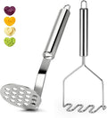 2 Pcs Potato Masher for Potatoes, 9 Inches Stainless Steel Wire Mashed Potato Ricer, Potatoes Mashers Set for Bean, Vegetable, Fruits, Avocados, Meat Etc.