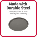 GoodCook Set of 4 Nonstick Steel 10 Inch Personal Pizza Pans Set, Gray