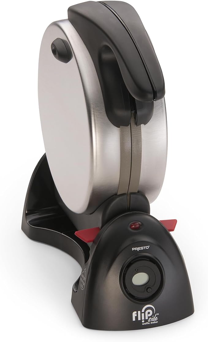 Presto 03510 Ceramic FlipSide Belgian Waffle Maker, Nonstick, Cool Touch Handles, Black