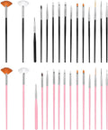 30pcs Cake Decorating Brushes, Food Safe Paint Brushes Kit Baking Cookie Candy Painting Tool Dessert Decorating Accessories for Kitchen Cake Pastry Fondant Shop Bakery Party Supplies (Pink & Black)