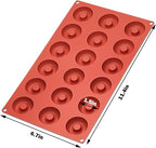 2pcs Mini Donut Pan Silicone Mold for Mini Donut, 18 Cavities Silicone Molds for Donut Home Reusable Donut Baking Pan Tray