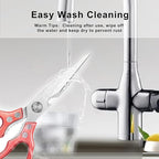 AWinjoy Heavy Duty Sharp Kitchen Scissors, Dishwasher Safe, Cooking Shears for Meat, Chicken, Fish, Poultry, Herb, Bread (Red)