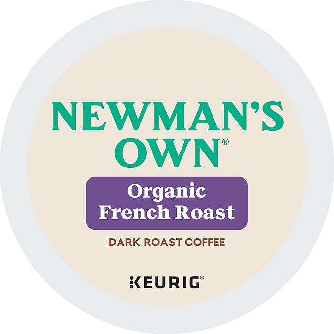 Newman's Own Organics French Roast Keurig Single-Serve K-Cup Pods, Dark Roast Coffee, 72 Count