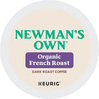 Newman's Own Organic French Roast Coffee, Keurig Single Serve K-Cup Pods, Dark Roast Coffee, 60 Count, (6 Packs of 10)