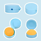 Lyreh Disc Cake Pop Mold, Blue Plastic Round Cake Ball Moulds Maker Funny Simple Baking Tools Supplies Accessories for Home Baking Birthday Party Wedding Desserts