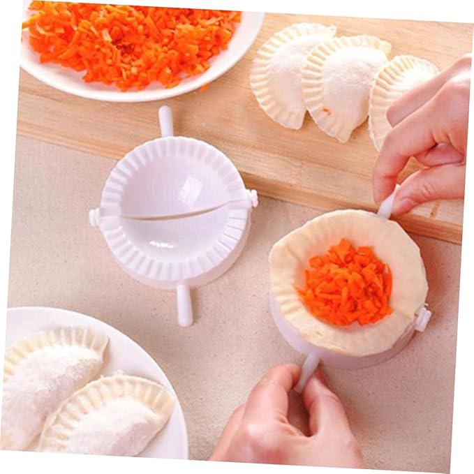 20pcs Dumplings Maker Molds with Lucky Character 7cm Diameter Manual Dumpling Skin Press Kitchen Gadget Hand Tool for Cooking