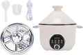 Haofy Electric Pressure Cooker 800W 3.2L Non Stick Multifunctional Cooking Pot with Stainless Steel Drain Basket for Low Sugar Meals Soup Porridge Hot Pot for Singles Small Families (US Plug 110V)