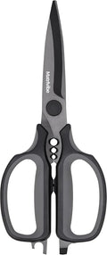 Heavy Duty Kitchen Shears, All Purpose Herb and Kitchen Scissors for food,Japanese 420J2 Stainless Steel,Titanium Coated, Detachable Blades and Soft TPR Handle,Dishwasher Safe