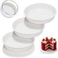 SJ 10 Inch Silicone Round Cake Pan with Metal Reinforced Frame Set of 3, Nonstick Silicone Cake Mold for Baking Suitable for Making Layers, Cheese & Chocolate Cakes