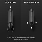 Subminimal Flick WDT Espresso Distribution Tool - Stirrer Tool For Barista-Grade Precision Brewing - Tamper w/Retractable Needles - Coffee & Espresso Machine Parts & Accessories