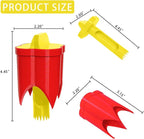 Pepper Corer, 2 in 1 Red Bell Pepper Seed Corer Remover Tool, Fruit & Vegetable Corers Quick Cave Tools for Jalapeno Cutter Deseeder, Yellow Red, 2 PCS