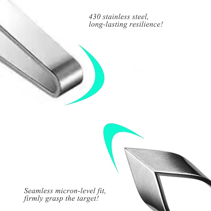 2 PCS Fish Bone Tweezers Kitchen Flat Tweezers Fish Bone Pliers Suitable for Salmon and Sea Bass Deboning and Kitchen Meat Hair Cleaning Tool Silver, 4.3", LXLVOUEG