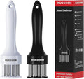 Meat Tenderizer Tool (2-Pack) Stainless Steel Needle Ultra Sharp 24 Blade Tenderizer Tool for Tenderizing Beef Chicken Steak Veal Pork