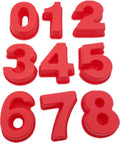 Small 9 pieces Silicone Number Cake Molds Jelly Chocolate Moulds Candy Muffin Tray (4 inch)