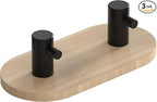 Kayqi 304 Stainless Steel Minimalist Hooks, Suitable for Various Settings Such as bathrooms, Kitchens, and entryways (Set of 3). (Black)
