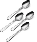 Oneida Silverware Set, Flight Everyday Flatware Dinner Spoons Set, Service For 4, Rust Resistant 18/0 Stainless Steel, Dishwasher Safe, Mirror Finish, Home And Kitchen Utensils Sets (Silver, 4 Piece)