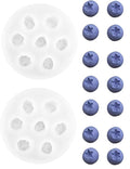 7 Cavity Blueberry Silicone Mold – 2 Pieces Silicone Fruit Mold for Chocolate, Fondant, Candle, Resin & Cake Decor, 3D DIY Berry Candy Baking Tool for Parties & Gifts (Blueberry)