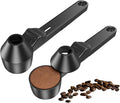 Coffee Scoop & Funnel for Reusable K Cup Refillable Coffee Pods, Coffee Measuring Spoon 2 Tablespoon Capacity, Scoop with Funnel for Ground Coffee, Protein Powder, Tea (Black, 2 Pack)