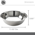 American METALCRAFT, Inc. American Metalcraft SSB500 Stainless Steel Mixing Bowl, 11.5" Diameter, Silver, 5-Quart