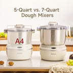 Joydeem Electric Dough Maker with Ferment Function, 5.3Qt Dough Mixer Machine, Perfect for Bread Pizza Roti Dumpling Dough & Sourdough, HMJ-A501