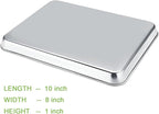 Baking Pans Sheet, 3 Piece Large Cookie Sheets Stainless Steel Baking Pan for Toaster Oven, Umite Chef Non Toxic Tray Pan, Mirror Finish, Easy Clean, Dishwasher Safe, 10 x 8 x 1 inch