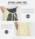 Syntus Apron for Men Women, Adjustable Cooking Kitchen Chef Aprons with 2 Pockets, Cotton/Polycotton/Polyester