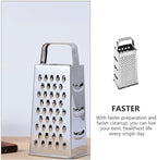 Hemoton Stainless Steel Kitchen Grater Multi-Use Vegetable Cutter and Cheese Shredder with Non-Slip Handle 7.99X3.58X2.59 Inch for Fruits Ginger and Potato Preparation