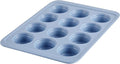 Farberware Easy Solutions Nonstick Bakeware Muffin/Cupcake Baking Pan, 12-cup with fill lines - Blue