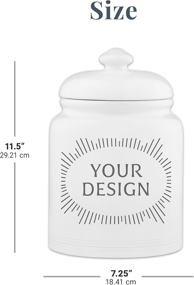 Let's Make Memories Personalized Cookie Jar - Thankful, Grateful, Blessed - For Bakers- Kitchenware