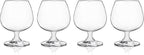 True Brandy Bourbon Whiskey Cognac Scotch Drinking Glasses, Superb Lead-Free Crystal Snifter Glass for Cocktail Party Dishwasher Safe, 14 oz, Set of 4