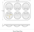 Webake Non-stick Madeleine Pans Carbon Steel Cake Pan French Dessert Mold Spherical Scallop Madeline Bakeware 2 Pack Set