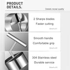 2PCS New Stainless Steel Vegetable Drill Fruit Corer Remover Veggie Corers With 2 Sizes for Coring and Hollowing Out Zucchini, Potatoes, Carrot, Apple, Eggplants, Tomatoes, Bell Peppers, Easy to Use