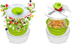 Lumme Salad Spinner Vegetable Chopper Multifunctional includes a shredding board with multiple blades, easy to use, Spin dry, and chop your favorite Salad greens, fruits, and Vegetables…