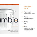 Cambio Roasters Organic Decaf Coffee Keurig KCups, Lower Acid Decaf Coffee K Cups for Any Time of Day, The Only Aluminum Medium Roast Pods Compatible with Keurig, Organic Coffee K Cups, 10 count