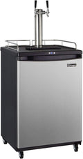 Kegco Keg Dispenser, Two Faucet, Stainless Steel