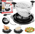 Large Chicken Shredder Tool Twist with Suction Cups, Ergonomic Handle & Strong Anti-Slip, Kitchen Gadget for Shredding Chicken Breast, Pork & Beef, Visible Meat Shredder Machine with Transparent Lid