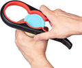 Bloss Jar Opener Bottle Opener Jar Gripper for Weak Hands, Seniors With Arthritis and Children, 4 in 1 Multi-Function Non Slip Colorful Can Opener Tool Get Lids Off Easily, Black Red