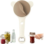 2026 New 4-in-1 Jar Opener - Adjustable Stainless Steel Lid Remover for Seniors & Arthritis Sufferers, Fits Kitchen Jars, Bottles & Cans(White)