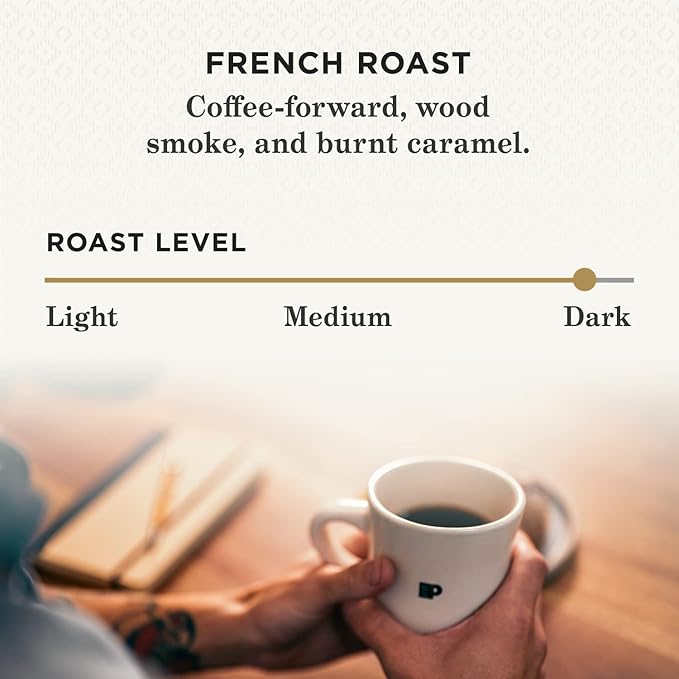 Peet's Coffee, Dark Roast Whole Bean Coffee - French Roast 10.5 Ounces