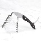 Etens Professional Wine Opener - Double Hinge Corkscrew with Foil Cutter & Cap Remover, Manual Wine Key for Bartenders & Servers