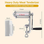 Heavy Duty Manual Meat Tenderizer Cuber Tool Steak Flatten Cuber Rolling Meat Poultry Tenderizer Machine Clamp on Meat Tenderizer Kitchen Tool