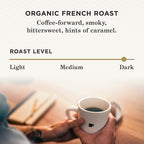 Peet's Coffee, USDA Organic Dark Roast Ground Coffee - French Roast 18 Ounce Bag