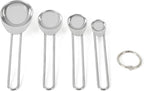 Martha Stewart Richburn 4-Piece Stainless Steel Measuring Spoons Set – Durable and Accurate Kitchen Measuring Tools for Baking and Cooking