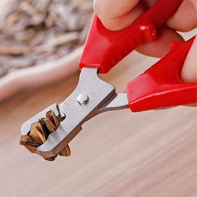 1Pc Red Melon Seed Cracker Plier,Sunflower Seeds Plier Opener - Seed Cracker Sheller Opener Peeling Pliers for Melon Seeds, Small Nuts,Nut Crackers,Kitchen and Dining,Specialty Tools and Gadgets