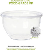 Greentainer Plastic Mixing Bowls with Lids Set for Kitchen, 5 Set Nesting Bowls for Mixing, Baking, Prepping, Cooking and Serving Food, Mixing Bowls Dishwasher, Microwave Safe