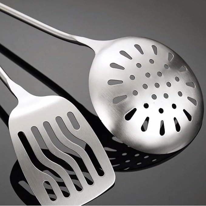 Kitchen Utensils Set，Cooking Utensils Spoons for Cooking Spatulas Stainless Steel Cooking Utensils 4 Pieces Sets Gadgets Kitchen Tools Spatulas Spoons